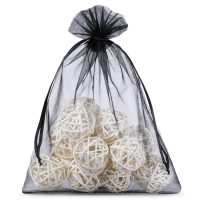 Sacchetti di organza 35 x 50 cm - nero Saco grandi 35x50 cm