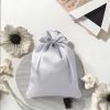 Sacco in raso 22 x 30 cm - argento San Valentino