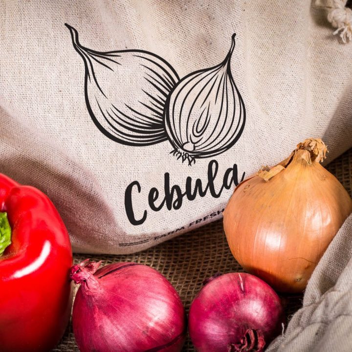 Sacco tipo lino per verdura (3 pezzi) e borse di cotone per la spesa (2 pezzi) Sacchi di cotone