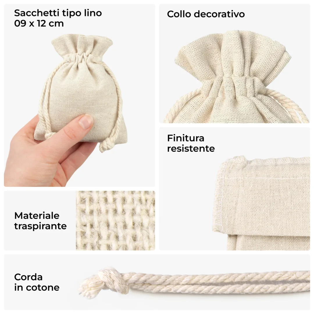 12 Sacchetti Regalo In Tessuto Non Tessuto Con Manici - 20x10x25 Cm - Riutilizzabili, Ecologici, Per Bomboniere E Feste