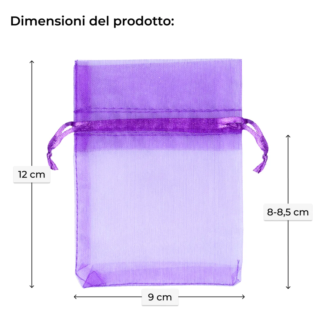 ARTSEWPLY 50 Sacchetti di Organza Piccoli Coulisse Rosa