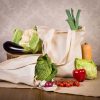 Borsa in cotone 38 x 42 cm con manici lunghi - naturale Borse per gli acquisti con manici