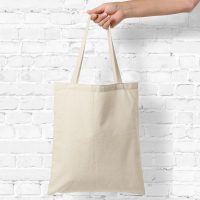 Borsa in cotone 38 x 42 cm con manici lunghi - naturale Fai-Da-Te: set creativi