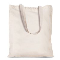 Borsa in cotone 38 x 42 cm con manici lunghi - naturale Zero sprechi