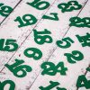 Calendario dell'Avvento sacchetti di iuta 13 x 18 cm - marroni chiari + numeri verdi Settori / Confezioni per...