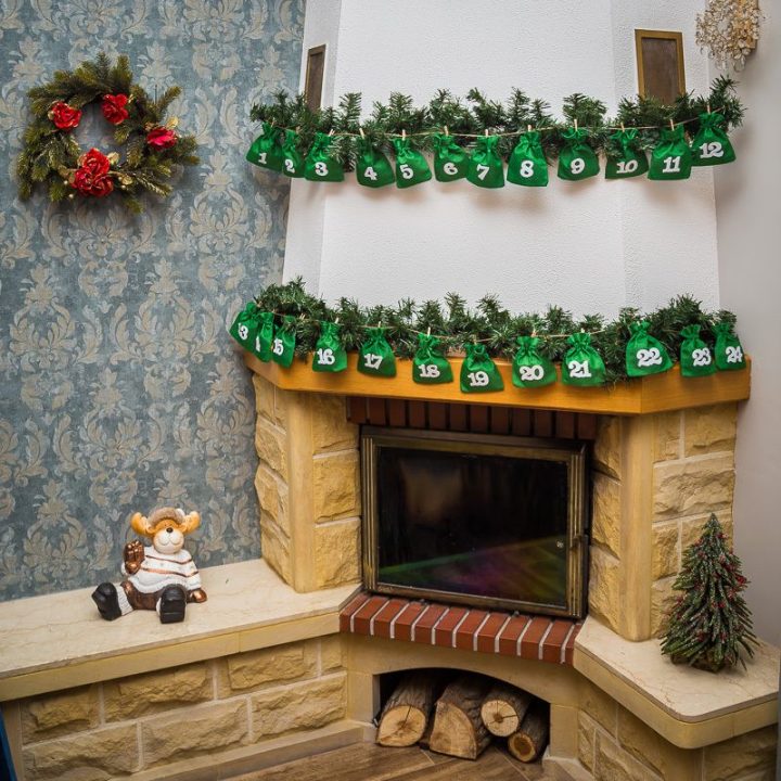 Calendario dell’Avvento sacchetti di iuta 12 x 15 - verdi + numeri bianchi Tutti i prodotti