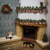 Calendario dell’Avvento sacchetti di iuta 13 x 18 cm: scuro naturale + numeri bianchi Feste e occasioni speciali