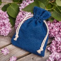 Sacchetti di jeans 12 x 15 cm - blu Per un animale domestico