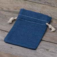 Sacchetti di jeans 12 x 15 cm - blu Decorazione della tavola