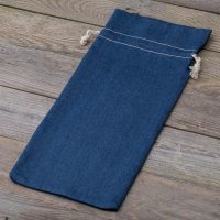 Sacchetti di jeans 16 x 37 cm - blu In viaggio