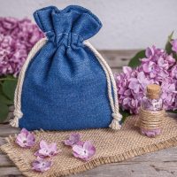 Sacchetti di jeans 18 x 24 cm - blu Per bambini