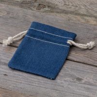 Sacchetti di jeans 8 x 10 cm - blu Decorazione della tavola