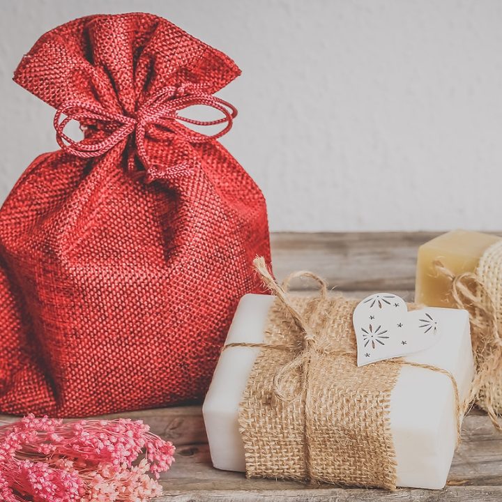 Sacchetti di juta 10 x 13 cm - bordeaux Sacchetti di juta