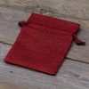 Sacchetti di juta 10 x 13 cm - bordeaux Sacchetto di Natale