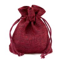 Sacchetti di juta 10 x 13 cm - bordeaux Decorazione della tavola