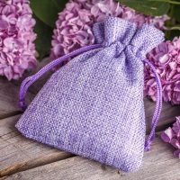 Sacchetti di juta 10 x 13 cm - lilla