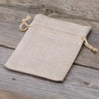 Sacchetti di juta 10 x 13 cm - naturale chiaro Pasqua