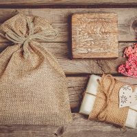 Sacchetti di juta 10 x 13 cm - naturale chiaro Lavanda e fragranze essiccate