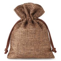 Sacchetti di juta 10 x 13 cm - naturale scuro Sacchetti marroni