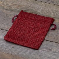 Sacchetti di juta 12 x 15 cm - bordeaux San Valentino