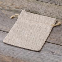 Sacchetti di juta 12 x 15 cm - naturale chiaro Regali per gli invitati