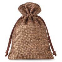 Sacchetti di juta 12 x 15 cm - naturale scuro Sacchetti marroni