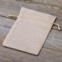 Sacchetti di juta 13 x 18 cm - naturale chiaro Battesimo