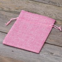 Sacchetti di juta 13 x 18 cm - rosa chiaro Per bambini
