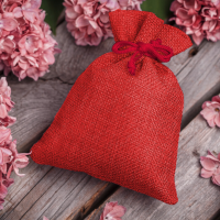 Sacchetti di juta 13 x 18 cm - rosso Sacchetti occasionali