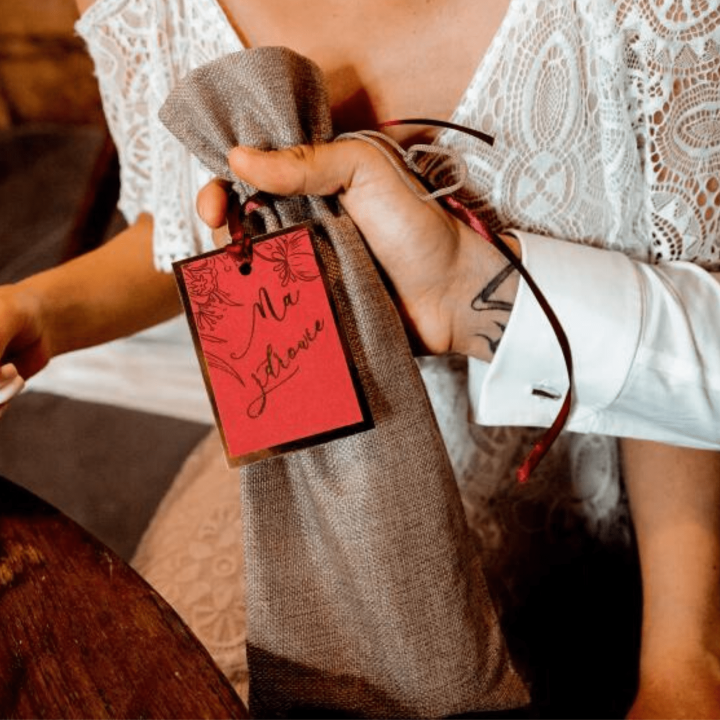 Sacchetti di juta 16 x 37 cm - naturale Halloween