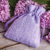 Sacchetti di juta 8 x 10 cm - lilla