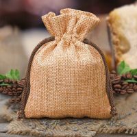 Sacchetti di juta 8 x 10 cm - marrone chiaro