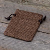 Sacchetti di juta 8 x 10 cm - naturale scuro Halloween