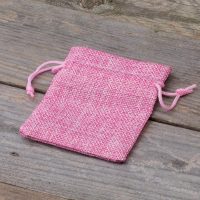 Sacchetti di juta 8 x 10 cm - rosa chiaro Sacchetti piccoli 8x10 cm