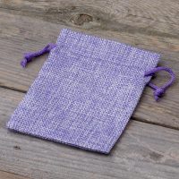 Sacchetti di juta 9 x 12 cm - lilla San Valentino