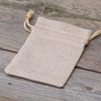 Sacchetti di juta 9 x 12 cm - naturale chiaro Sacchetti piccoli