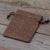 Sacchetti di juta 9 x 12 cm - naturale scuro