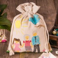 Sacchetti tipo lino 15 x 20 cm - naturale Baby Shower