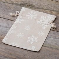 Sacchetti di lino con stampa 15 x 20 cm - naturale / neve Settori / Confezioni per...