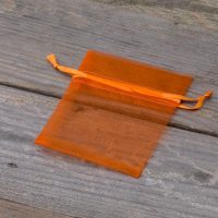 Sacchetti di organza 7 x 9 cm - arancione Halloween
