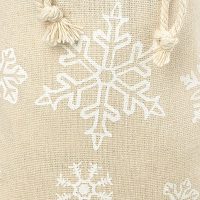 Sacco tipo lino con stampa 30 x 40 cm - naturale / neve IT Sacchetti con stampa