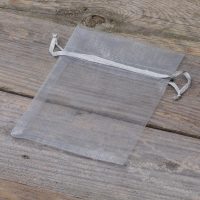 Sacchetti di organza 10 x 13 cm - argento Sacchetto di Natale