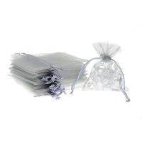 Sacchetti di organza 10 x 13 cm - argento Sacchetti di organza