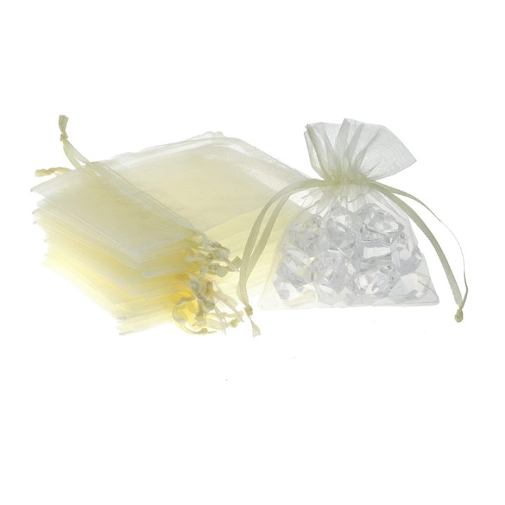 Sacchetti di organza 10 x 13 cm - avorio Battesimo