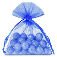 Sacchetti di organza 10 x 13 cm - blu Sacchetti blu