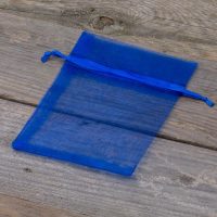 Sacchetti di organza 10 x 13 cm - blu Sacchetto di Natale
