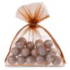 Sacchetti di organza 10 x 13 cm - marrone Sacchetti marroni