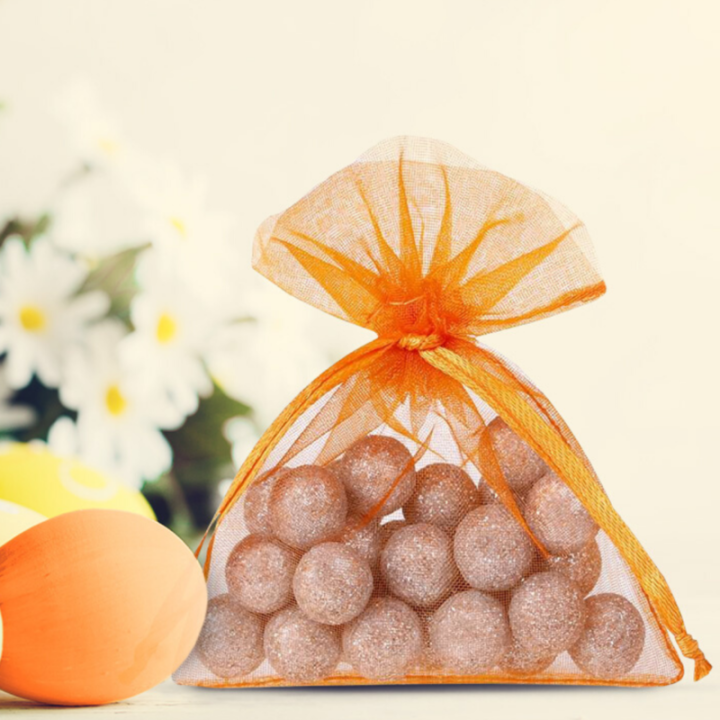 Sacchetti di organza 10 x 13 cm - marrone Lavanda e fragranze essiccate