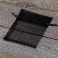 Sacchetti di organza 10 x 13 cm - nero Lavanda e fragranze essiccate