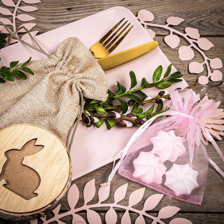 Sacchetti di organza 10 x 13 cm - rosa chiaro Per bambini